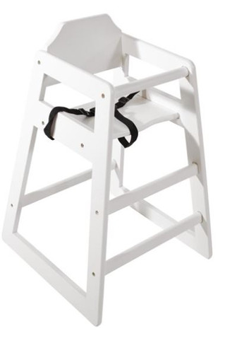 Bolero  Wooden High Chair Antique White Finish