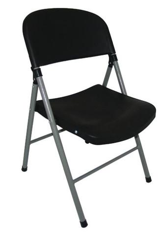 Bolero Foldaway Utility Chairs Black (Pack of 2)