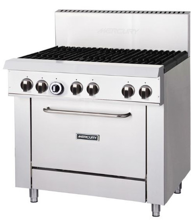 Mercury Gas 6 Burner Cooktop w/ Oven