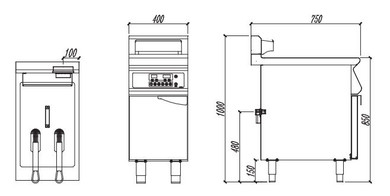 Luus Twin Basket, Single Pan Induction Fryer