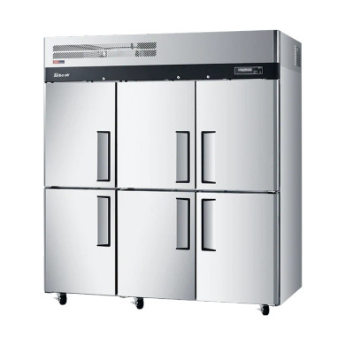 Turbo Air KRF65-6-N 4 Half Door Fridge 2 Half Door Freezer