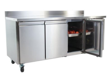 Polar U065-A U-Series Triple Door Counter Fridge with Upstand - 417Ltr