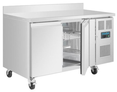 Polar UA064-A U-Series Double Door Counter Fridge with Upstand 282Ltr