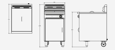 Cookon FFR-1-525S Jumbo Single Fryer