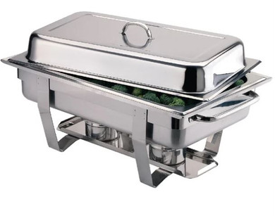 Olympia S299 Milan Commercial Stainless Steel Chafing Dish Set (4 Pack – 36 Litre Total Capacity)