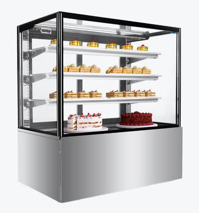 Bonvue SF840V Heated Glass Refrigerated Display Cabinet – 740L Square Glass Cake Display