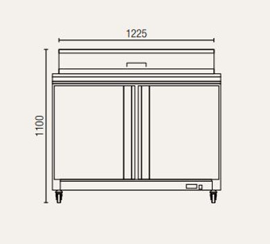 Exquisite ICC400H Two Doors Food Preparation Refrigerator