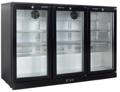 Exquisite UBC330 330L Triple Glass Door Back Bar Fridge