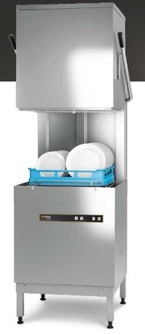 Hobart ECOMAX H604 Commercial Single-Phase Pass-Through Hood-Type Dishwasher (15 Amp)