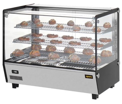 Apuro HW924-A 160L Square Countertop Heated Display Merchandiser