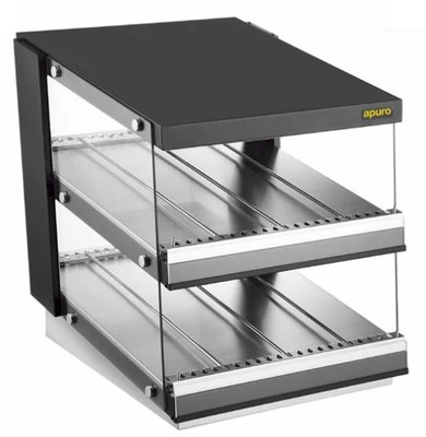 Apuro HW925-A 2-Shelf Sloped Chute Food Warmer | 600mm Wide
