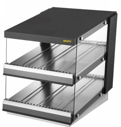 Apuro HW925-A 2-Shelf Sloped Chute Food Warmer | 600mm Wide
