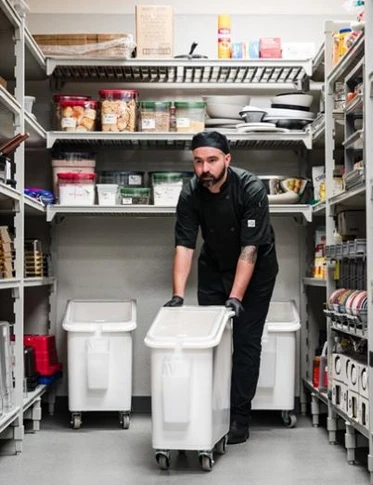 Cambro DB126 Mobile Ingredient Bin White 102Ltr