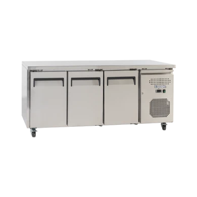 Exquisite SSC400H Three Solid Doors Underbench Storage Refrigerator Slimline