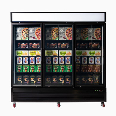 Bromic UF1980GDL-NR Upright Display Freezer 1980L 3 Door Flat Glass Lightbox