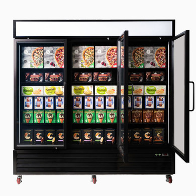 Bromic UF1980GDL-NR Upright Display Freezer 1980L 3 Door Flat Glass Lightbox