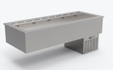 Thermaster 5×GN 1/1 Capacity Ventilated Static Cold Bain Marie Trays - GN5-VA