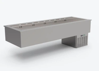 Thermaster 6×GN 1/1 Capacity Ventilated Static Cold Bain Marie Trays - GN6-VA