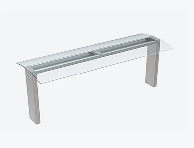 Thermaster Top Glass Sneeze Guard With LED Lighting - TGL-4G