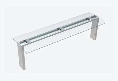 Thermaster Top Glass Sneeze Guard With LED Lighting - TGL-5G
