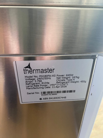 Ex-Showroom Thermaster PG180FA-XG Cold Salad & Noodle Bar 5x1/1 GN Pans