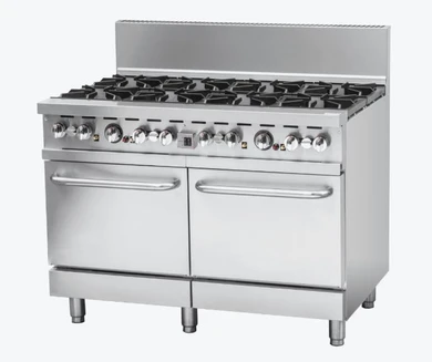 BRENNER Forge 800 Series 8 burners Gas Range with double Fan Forced Oven LPG - BREG8RO-1200L
