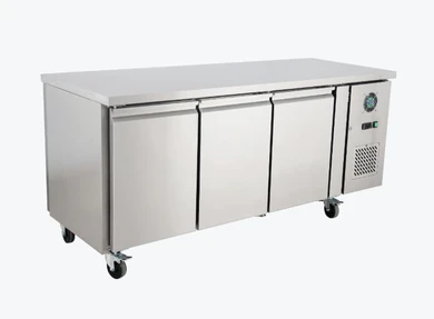 Thermaster GN3100TNC 324L 2x3 Solid Door Pass-Through Refrigerated Island Counter