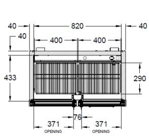 Hoshizaki RBWE95-AU 2 Door Glass Back Bar Refrigerator 137L | 10A