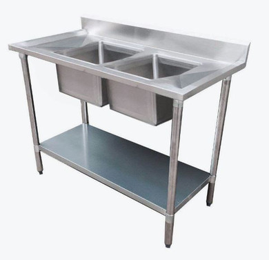 Modular System Double Sink Bench Centre 1200x600x900mm - 1200-6-DSBC