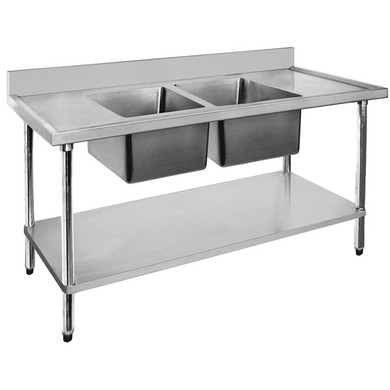 Modular System Double Sink Bench Centre 1200x700x900mm - 1200-7-DSBC