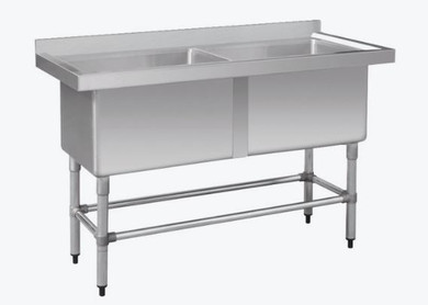 Stainless Steel Double Deep Pot Sink 1410-6-DSB