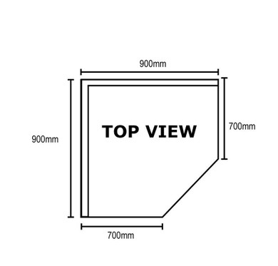 0900-7-WBCB/H - Corner Workbench with 100mm Splashback, 900x900x900mm