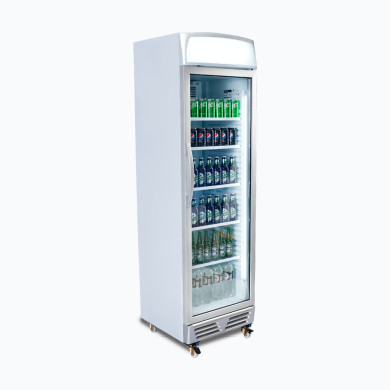 Bromic GM0374L - Upright Display Fridge - 372L - 1 Door - Flat Glass - Lightbox