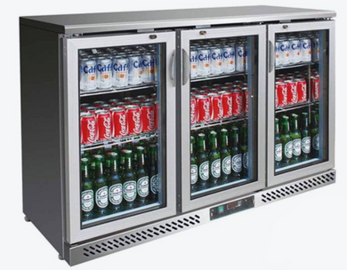 Thermaster Three Door Stainless Steel Bar Fridge/Cooler - SC316SG