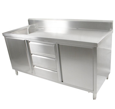 SC-7-2100L-H Kitchen Tidy Cabinet with Left Sink