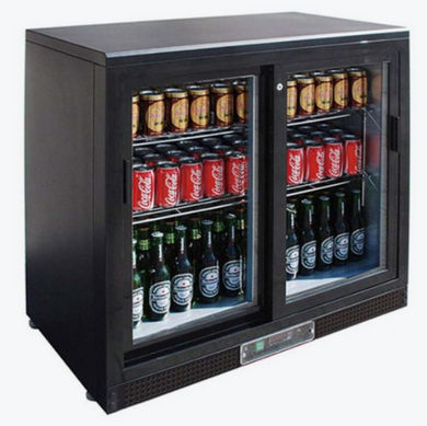 Thermaster Double Sliding Door Drink Fridge/Cooler - SC248SD