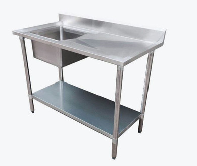 Modular System 1500-6-SSBL 1500mm Single Left Sink Bench with Undershelf