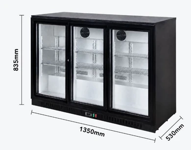 Thermaster Under Bench Three Sliding Door Bar Cooler - LG-330SC