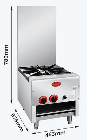 Gasmax Gas Dual Ring Single Burner with Built in Faucet RB-1B
