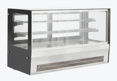 Counter top square 2 Shelves Glass cold food display - GN-1200RT