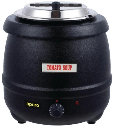Apuro L715-A Black Soup Kettle 10L | Commercial Wet Heat 10A