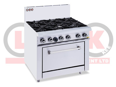 LKK LKKOB6D+O 6 Open Burner Cooktop + Static Oven