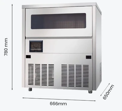 Blizzard SN-101B 100kg Commercial Cube Ice Machine | Drain Pump 10A