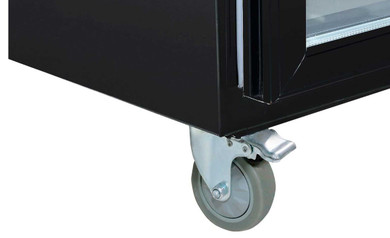 Single Glass Door Upright Fridge Black Stainless Steel - SUCG500B