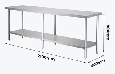 WB6-2100/A Stainless Steel Workbench