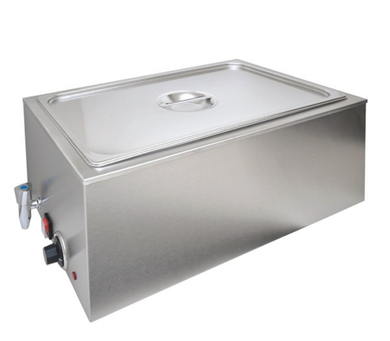 Benchtop Single Pan Heated Bain Marie with Drain Valve (ZCK165BT-1)