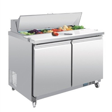 GD882-A Polar U-Series 2 Door Prep Counter Fridge 405 Ltr