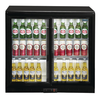Polar GL003-A G Series Counter Back Bar Cooler with Sliding Doors 208Ltr