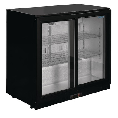 Polar GL003-A G Series Counter Back Bar Cooler with Sliding Doors 208Ltr