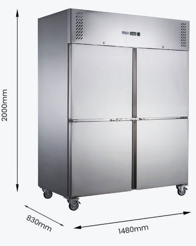 FED-X S/S Four Door Upright Fridge - XURC1410S2V